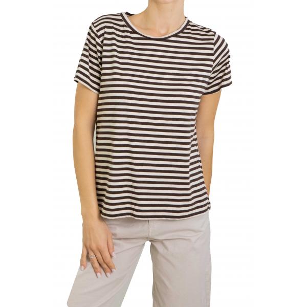 Maglia girocollo a righe 